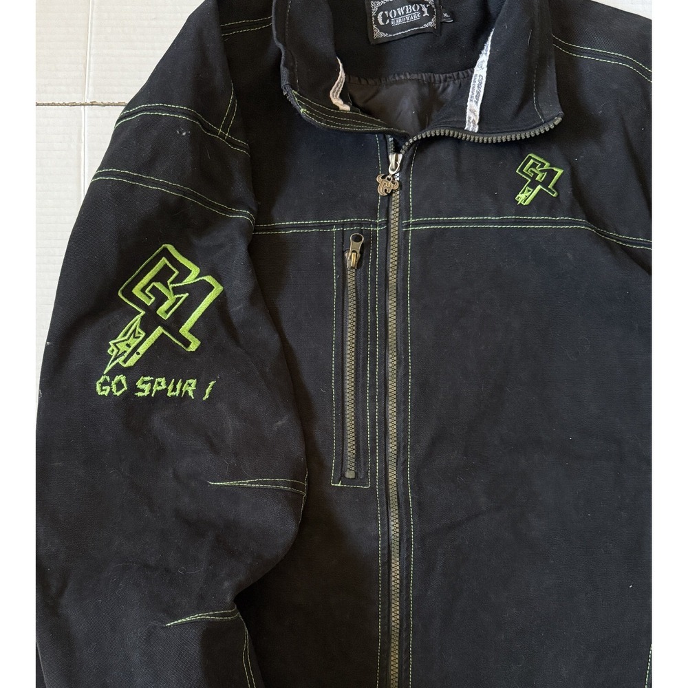 COWBOY HARDWARE - Go Spur 1 - Men's Black Canvas Lined‎ Jacket - Size X-Large XL - Picture 6 of 9